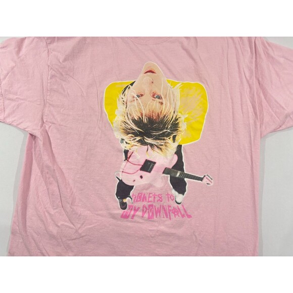 Machine Gun Kelly T-Shirt Mens Pink Crew Hip Hop Rap T Tour My Downfall Tee XL - Picture 3 of 9